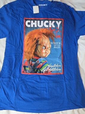 Chucky Blue Mens Tee Size Medium